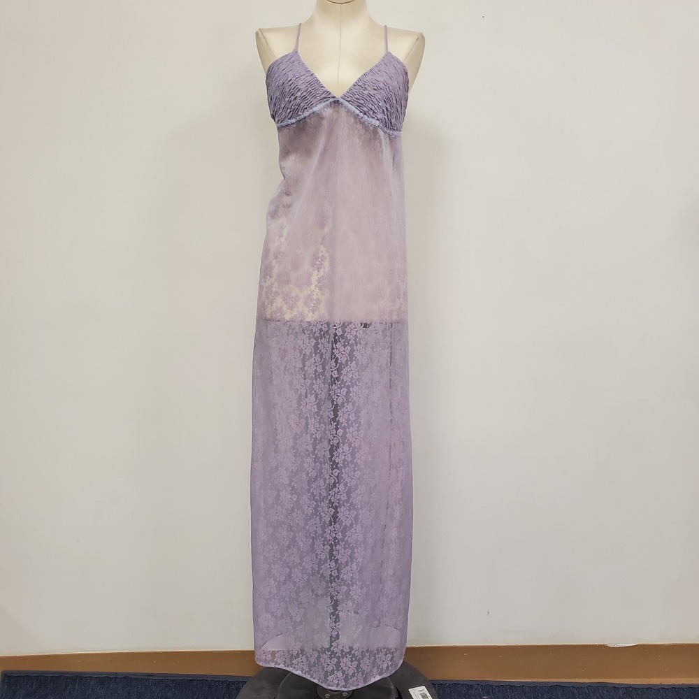 Vintage Gilligan O'Malley Womens Lace Babydoll Fairy Slip Dress Size M Purple